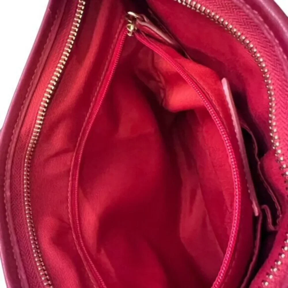 🎉SALE🎉 COACH Signature Varsity Stripe Crossbody Bag Brown Red PVC - Picture 16 of 16